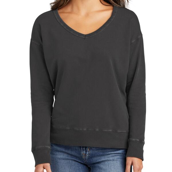 Women's Beach Wash ® Garment Dyed V Neck Sweatshirt Thumbnail