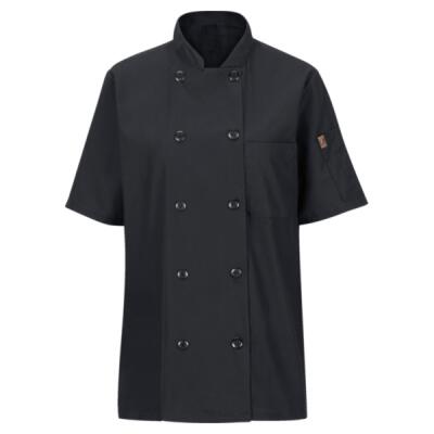 Women's Mimix™ Short Sleeve Chef Coat with OilBlok Thumbnail