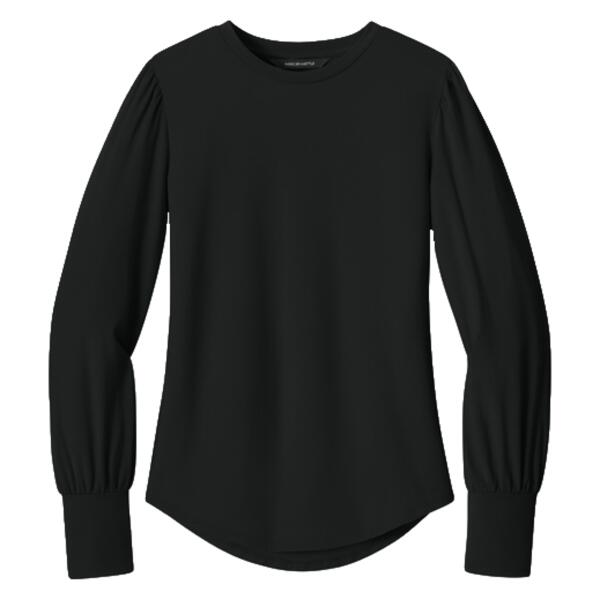 Women's Stretch Jersey Long Sleeve Blouson Top Thumbnail