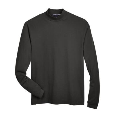 Unisex Sueded Jersey Mock Neck T-Shirt Thumbnail