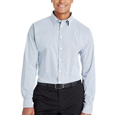 Men's CrownLux Performance® Micro Windowpane Woven Dress Shirt Thumbnail