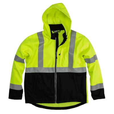 Men's Hi-Vis Class 3 Hooded Soft Shell Jacket Thumbnail