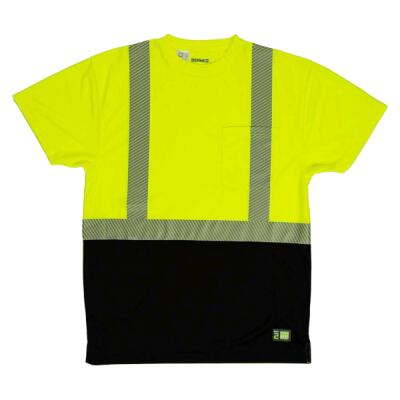Unisex Hi-Vis Class 2 Color Blocked Pocket T-Shirt Thumbnail