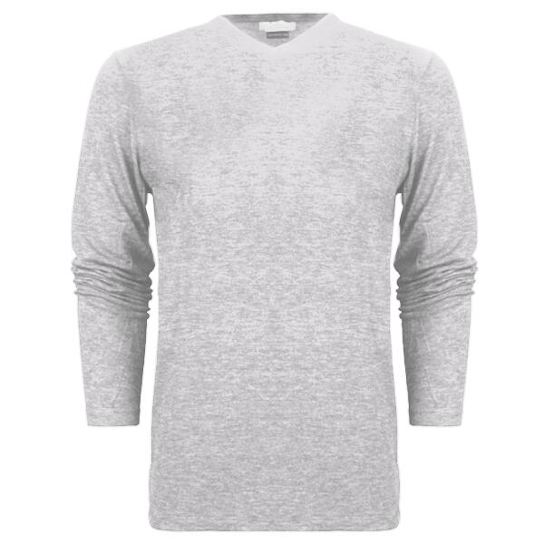 Unisex Long Sleeve V-Neck Tee Thumbnail