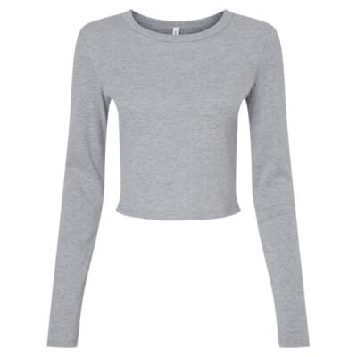 Women's Micro Rib Long Sleeve Baby Tee Thumbnail