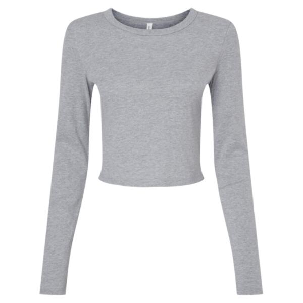 Women's Micro Rib Long Sleeve Baby Tee Thumbnail