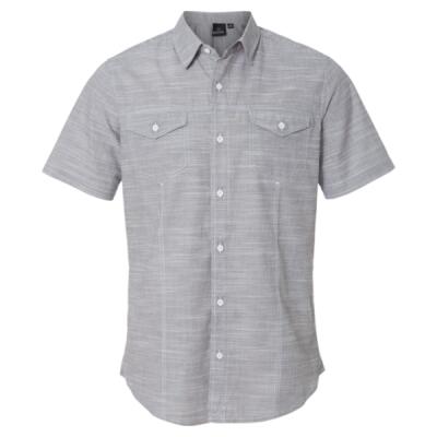 Men's Textured Solid Short Sleeve Shirt Thumbnail