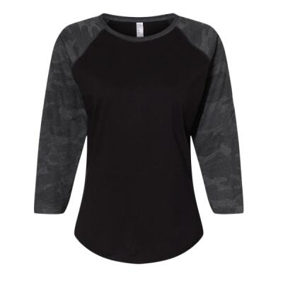 Women's Baseball Fine Jersey Three-Quarter Sleeve Tee Thumbnail