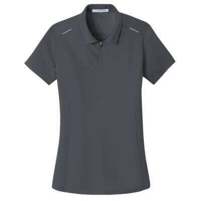 Women's Pinpoint Mesh Zip Polo Thumbnail