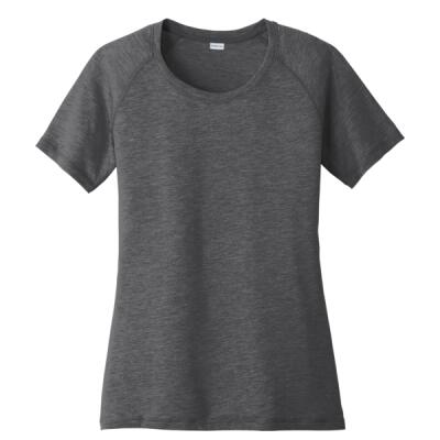 Women's PosiCharge ® Tri Blend Wicking Scoop Neck Raglan Tee Thumbnail