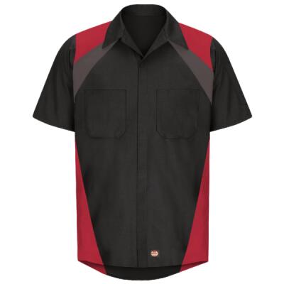 Men's Tri-Color Short Sleeve Shop Shirt Thumbnail