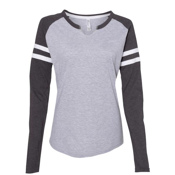 Women's Fine Jersey Mash Up Long Sleeve T-Shirt Thumbnail
