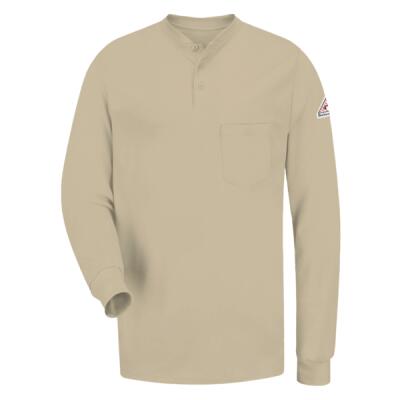 Men's Long Sleeve Tagless Henley Shirt Thumbnail