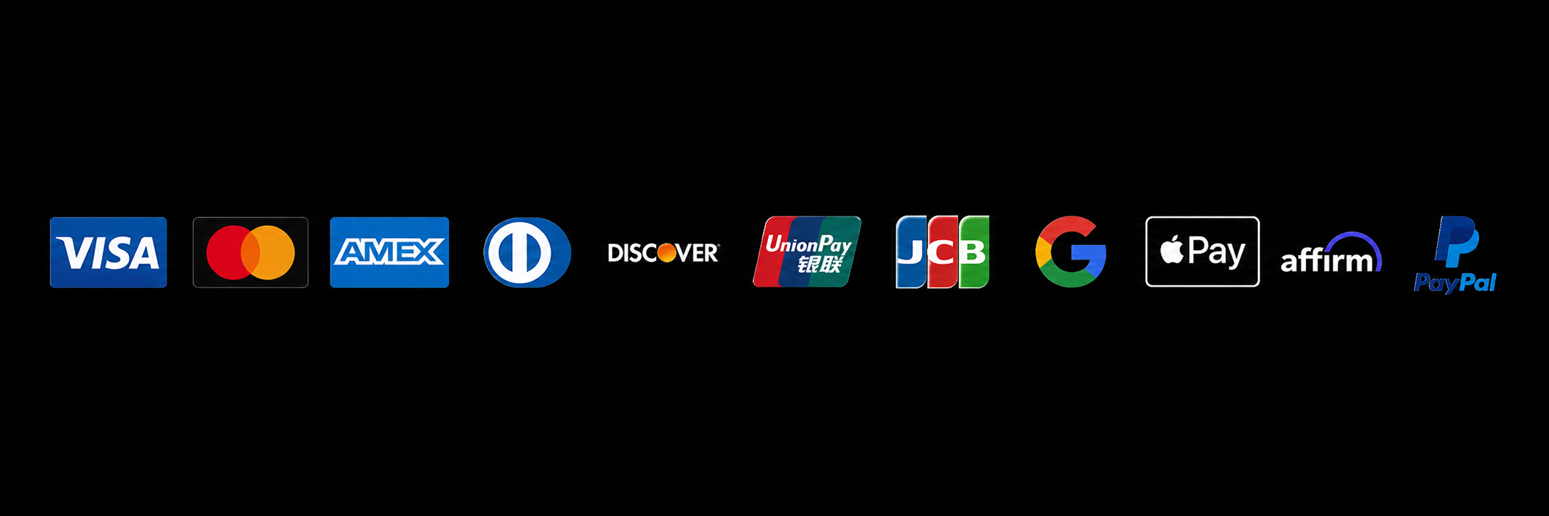 Accepted payment methods