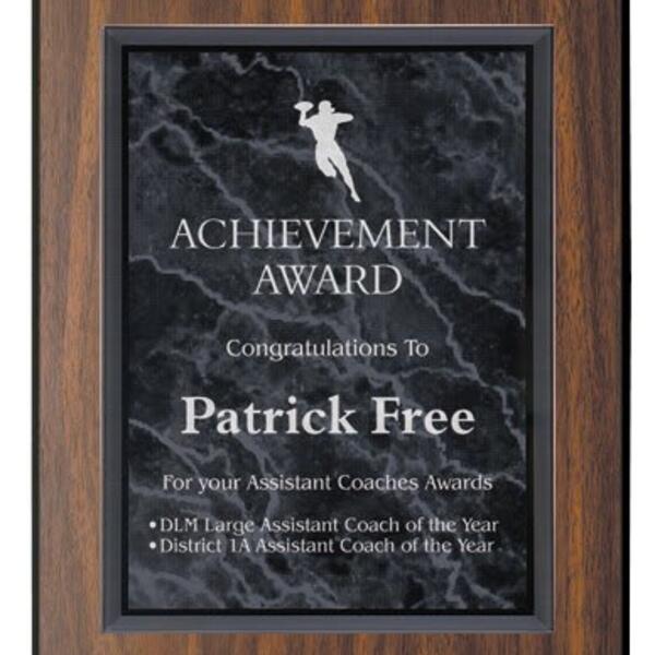 6" x 8" Black Marble Acrylic Plaque & Plate Thumbnail