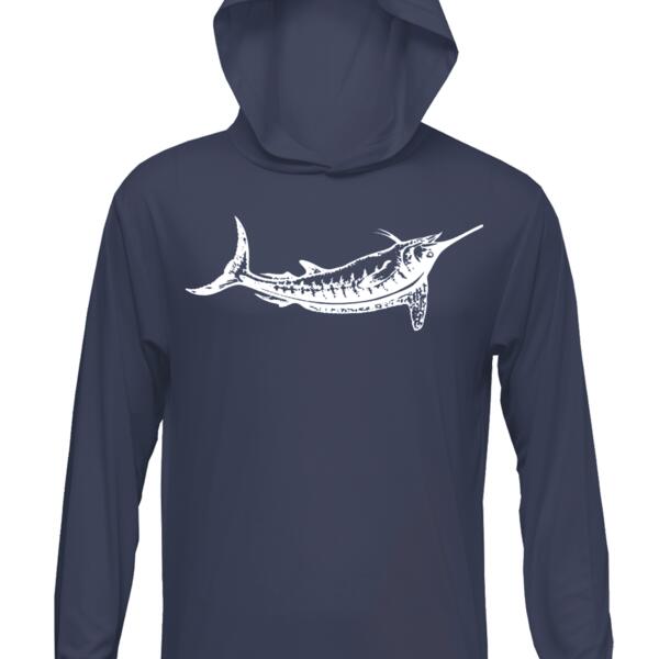 White Marlin Youth Xtreme-Tek Hooded Long Sleeve T-Shirt Thumbnail
