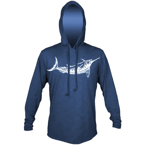 White Marlin Anetik Pro Tech Hooded Long Sleeve T-Shirt Thumbnail