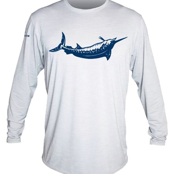 Blue Marlin Custom Back Anetik Pro Tech Long Sleeve T-Shirt Thumbnail
